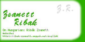 zsanett ribak business card